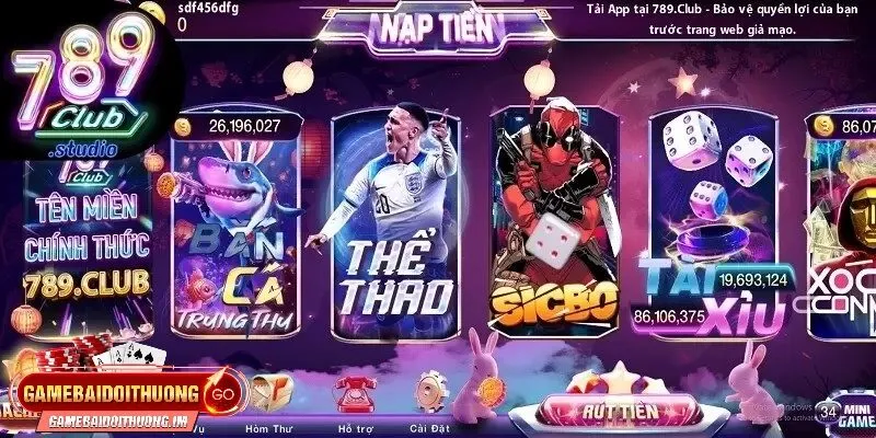 Tải game 789 club để trải nghiệm mọi trò chơi đẳng cấp