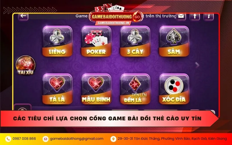Các tiêu chí lựa chọn cổng game bài đổi thẻ cào uy tín