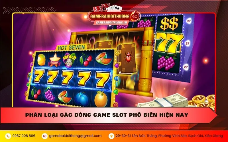 Phân loại các dòng Game Slot phổ biến hiện nay